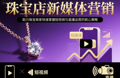 珠宝店新媒体营销，助力珠宝商家快速掌握短视频与直播运营的核心策略-易得个人分享
