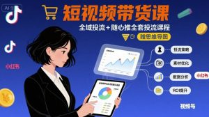 最新短视频带货课，全域投流+随心推全套投流课程+思维导图-易得个人分享