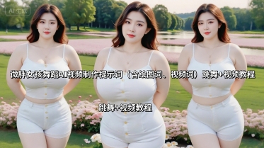 微胖女孩舞蹈AI视频制作提示词（含绘图词、视频词） 跳舞+视频教程-易得个人分享