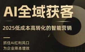 AI全域获客实训营，2025低成本高转化的智能营销，精准找客，高效营销-易得个人分享