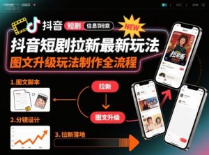 抖音短剧拉新最新玩法之图文升级玩法制作全流程，操作简单，0粉可做-易得个人分享