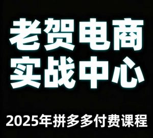 老贺电商2025年拼多多付费课程，用通俗易懂的方法告诉你多多怎么玩-易得个人分享