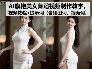 AI旗袍美女舞蹈视频制作教学，视频教程+提示词（含绘图词、视频词）-易得个人分享