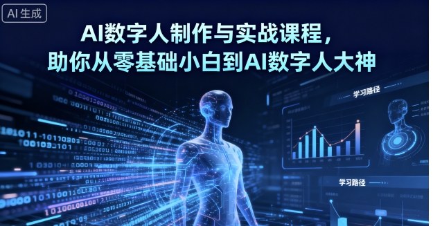 AI数字人制作与实战课程，助你从零基础小白到AI数字人大神-易得个人分享