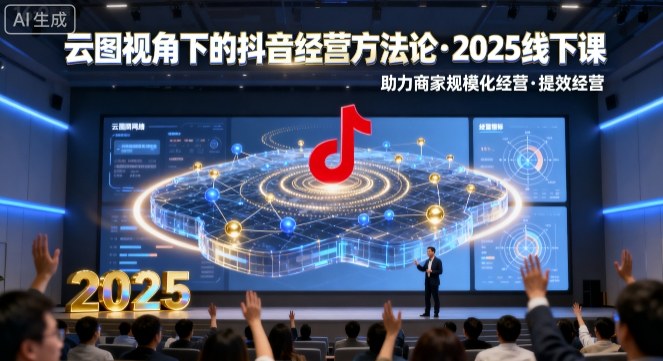 云图视角下的抖音经营方法论，2025线下课，助力商家规模化经营，提效经营（录音+字幕）-易得个人分享