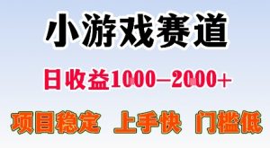 最新小游戏赛道，日收益1k-2k+，项目稳定上手快门槛低，在家就可以自己创业【揭秘】-易得个人分享