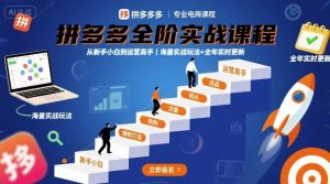 拼多多全阶实战课程，从新手小白到运营高手，海量实战玩法+全年实时更新【2025年9月更新】-易得个人分享