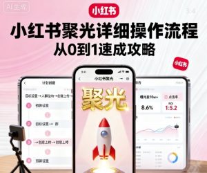 小红书聚光详细操作流程，小红书聚光从0到1速成攻略-易得个人分享