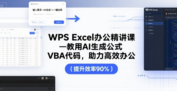 WPS Excel办公精讲课，教用 AI 生成公式，VBA 代码，助力高效办公-易得个人分享