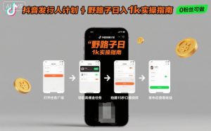 抖音发行人计划全新野路子玩法，随时随地，只要有手机，就能操作，日入1k+【揭秘】-易得个人分享