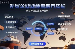 外贸企业业绩倍增方法论，帮助外贸企业拉伸业绩-易得个人分享