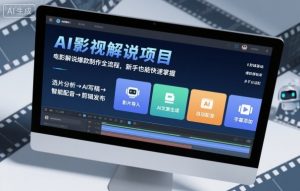 AI影视解说项目，电影解说爆款制作全流程，新手也能快速掌握-易得个人分享