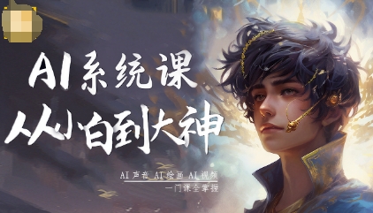 AI系统课程，从小白到大神系统学AI，AI声音-AI绘画-AI视频一门课全掌握-易得个人分享