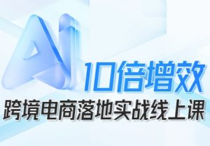 跨境电商10倍增效，跨境电商AI落地实战线上课-易得个人分享