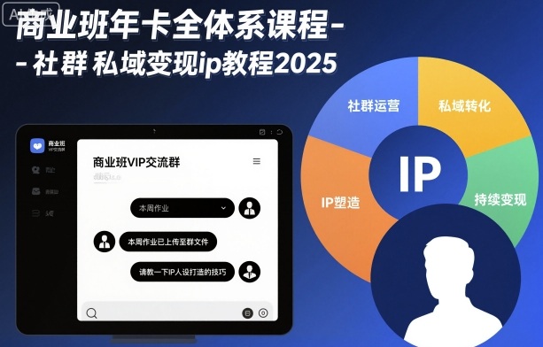 商业班年卡全体系课程-社群私域变现ip教程2025-易得个人分享