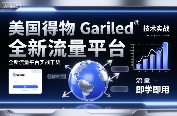美国得物Gariled技术实战，全新流量平台​实战干货，即学即用-易得个人分享