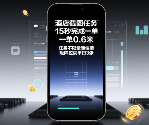 酒店截图任务，15秒完成一单，一单0.6米，任务不限量随便接，矩阵拉满单日3张【揭秘】-易得个人分享