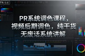 PR系统调色课程，视频后期调色，纯干货无废话系统讲解-易得个人分享