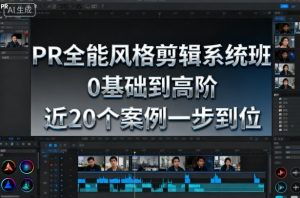 PR全能风格剪辑系统班，0基础到高阶，近20个案例一步到位-易得个人分享
