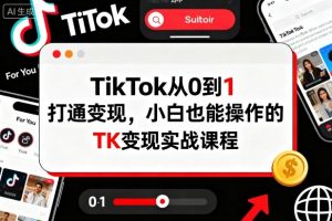 TikTok从0到1打通变现，小白也能操作的TK变现实战课程-易得个人分享