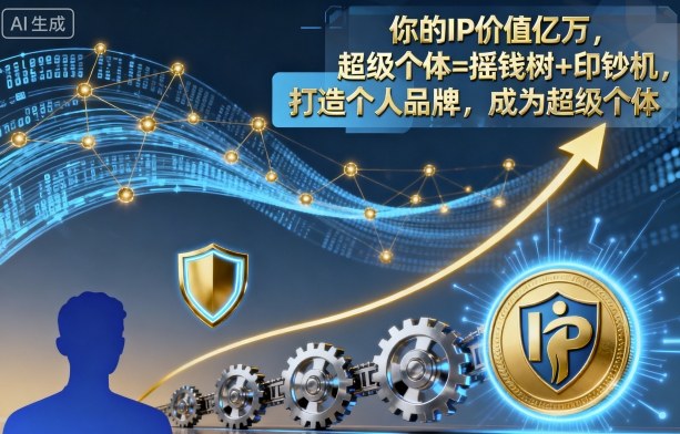 你的IP价值亿万，超级个体=摇钱树+印钞机，打造个人品牌，成为超级个体-易得个人分享