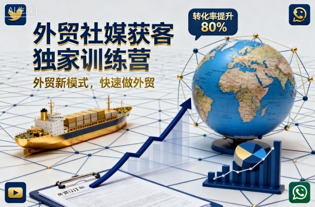 外贸社媒获客独家训练营，外贸新模式，快速做外贸-易得个人分享