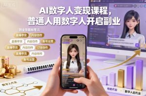 AI数字人变现课程，普通人用数字人开启副业-易得个人分享