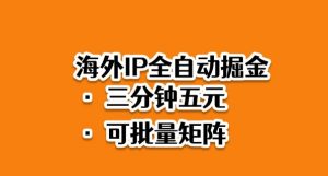 海外ip全自动掘金，2025必做蓝海项目，3分钟落地，矩阵直接开干【揭秘】-易得个人分享