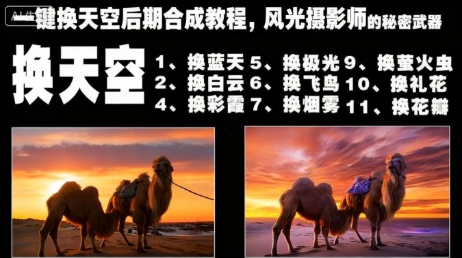 一键换天空后期合成教程，风光摄影师的秘密武器-易得个人分享