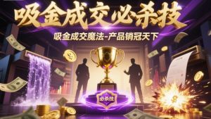 吸金成交必杀技，吸金成交魔法-产品销冠天下-易得个人分享