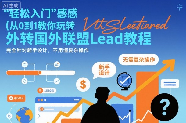 国外联盟賺美刀项目，从0到1教你玩转国外联盟Lead教程，纯新手可操作性100%-易得个人分享
