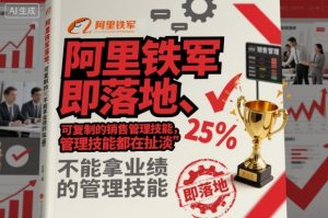 阿里铁军即落地、可复制的销售管理技能，不能拿业绩的管理技能都在扯淡-易得个人分享