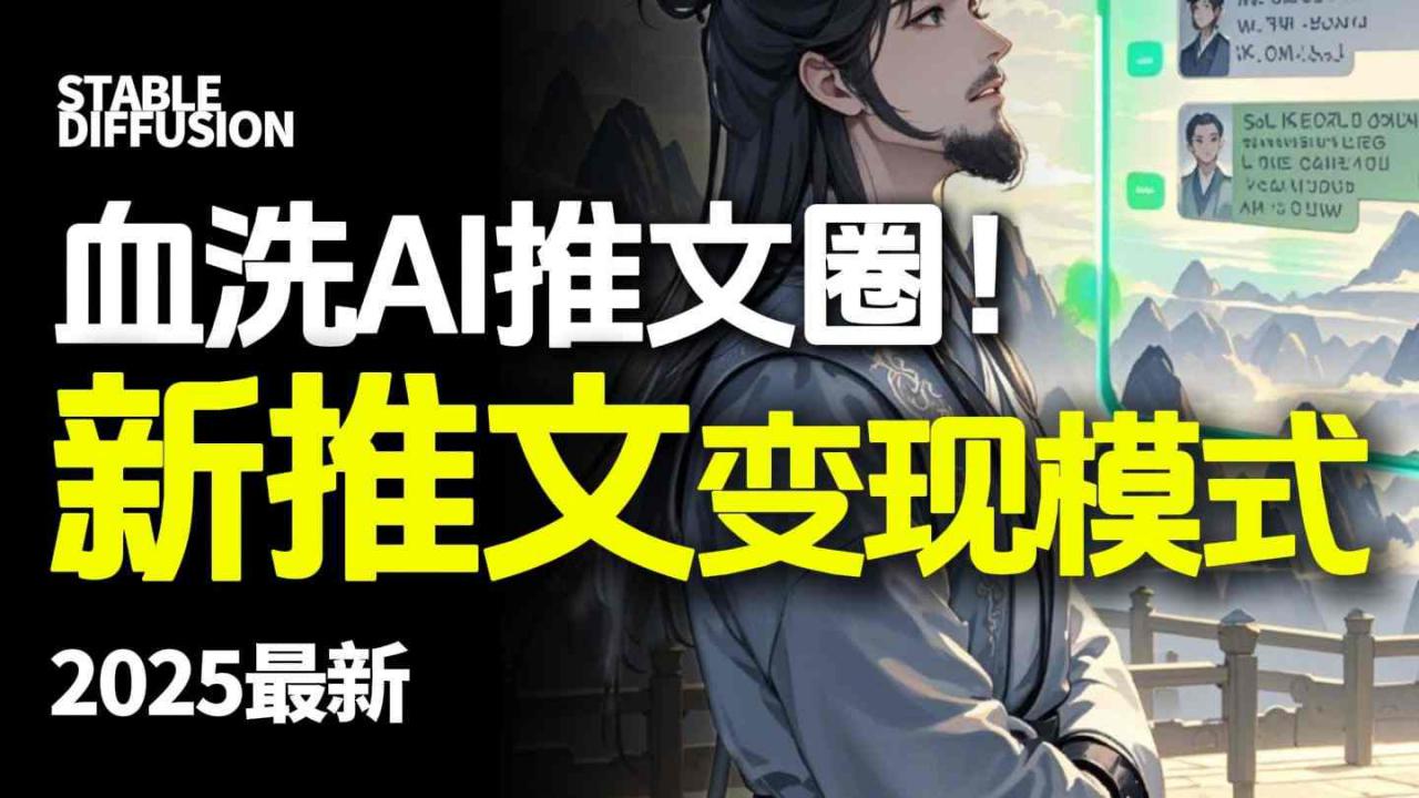最新AI动态电影漫画小说推文,全流程实操教学,小白也能月入1W+-易得个人分享