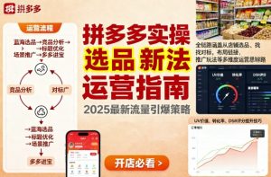 王校长9月12拼多多实操新玩法，全链路涵盖从店铺选品、找对标，布局链接，推广玩法等多维度运营思路（更新）-易得个人分享