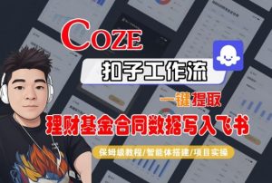 Coze扣子智能体工作流一键提取理财基金合同数据写入飞书，全流程保姆级教学-易得个人分享