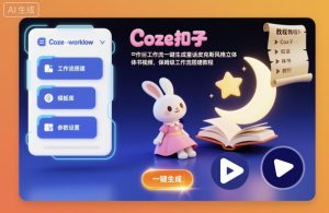 Coze扣子工作流一键生成童话皮克斯风格立体书视频，保姆级工作流搭建教程-易得个人分享