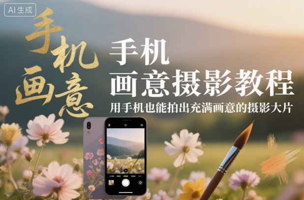 手机画意摄影教程，用手机也能拍出充满画意的摄影大片-易得个人分享