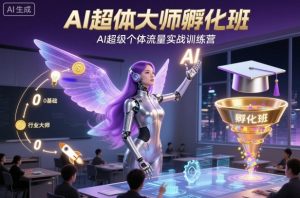 AI超体大师孵化班，AI超级个体流量实战训练营-易得个人分享