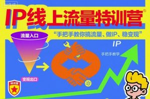 IP线上流量特训营，手把手教你搞流量、做IP、稳变现-易得个人分享