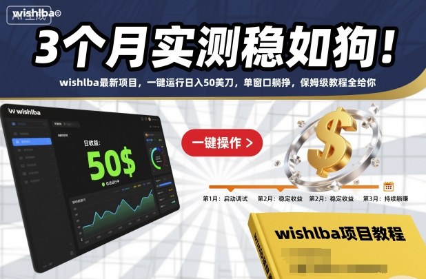 3个月实测稳如狗！wishlba最新项目，一键运行日入50美刀，单窗口躺挣，保姆级教程全给你【揭秘】-易得个人分享