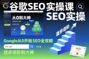 谷歌SEO实操课，Google从0开始SEO全攻略，逐步进阶到大神-易得个人分享