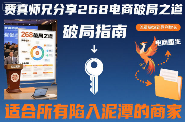 贾真师兄分享268电商破局之道-适合所有陷入泥潭的商家-易得个人分享