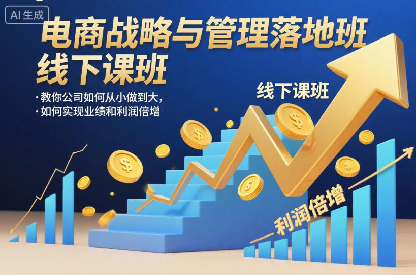 电商战略与管理落地班线下课，教你公司如何从小做到大，如何实现业绩和利润倍增【录音】-易得个人分享