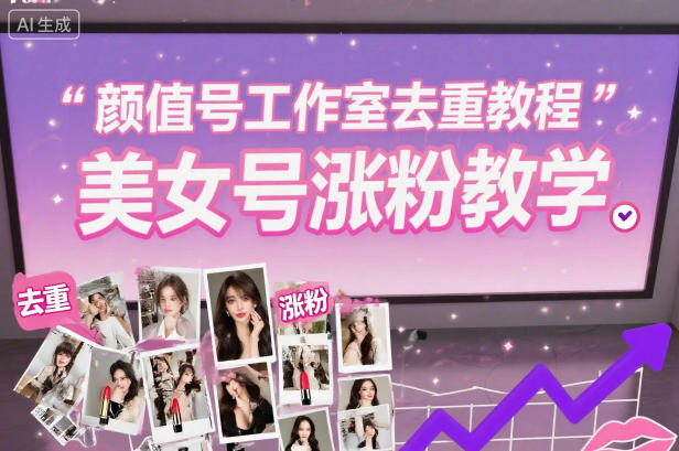 颜值号工作室去重教程，美女号涨粉教学-易得个人分享
