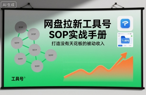 网盘拉新工具号SOP实战手册，打造没有天花板的被动收入-易得个人分享
