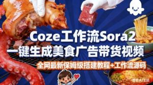 coze扣子智能体sora2一键生成美食广告高端视频工作流保姆级拆解教程，无需剪辑，无需拍摄-易得个人分享