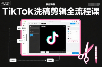 TikTok洗稿剪辑全流程课，PR洗稿剪辑全流程，TK洗稿运营课-易得个人分享