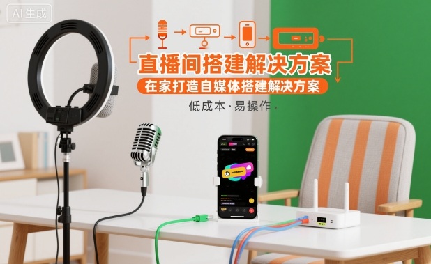 直播间搭建解决方案,在家打造自媒体搭建解决方案-易得个人分享