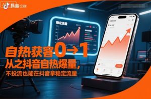 自热获客从0到1之抖音自热爆量，不投流也能在抖音拿稳定流量-易得个人分享
