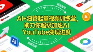 AI+油管起量视频训练营，助力你超级加速AI YouTube变现进度​-易得个人分享